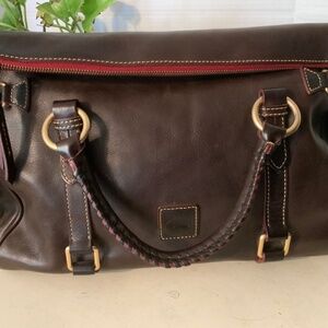 Dooney & Bourke Florentine Leather Large Satchel in Brown T’Moro